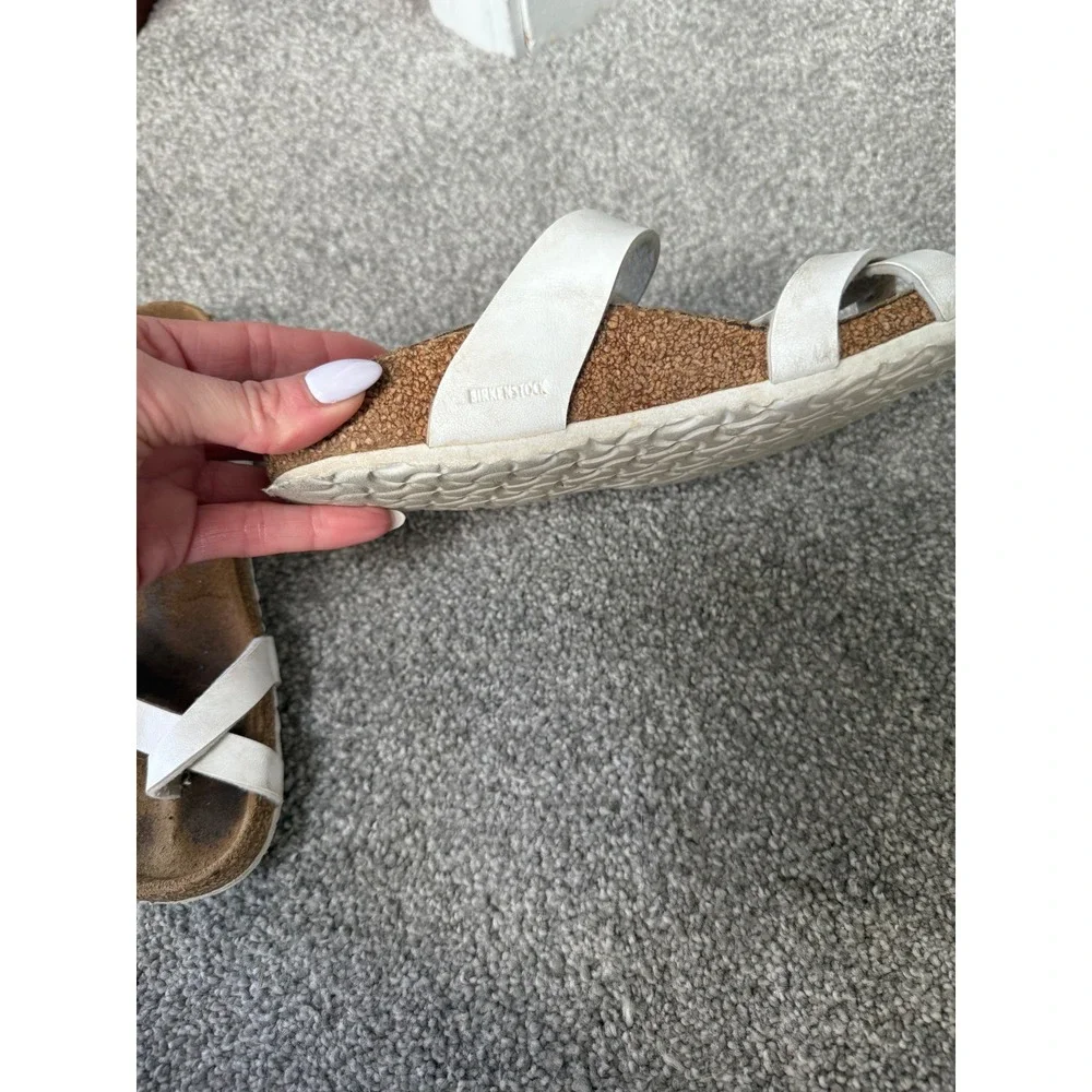 Birkenstock Mayari White Leather Sandals Kids Size EU33 2-2.5